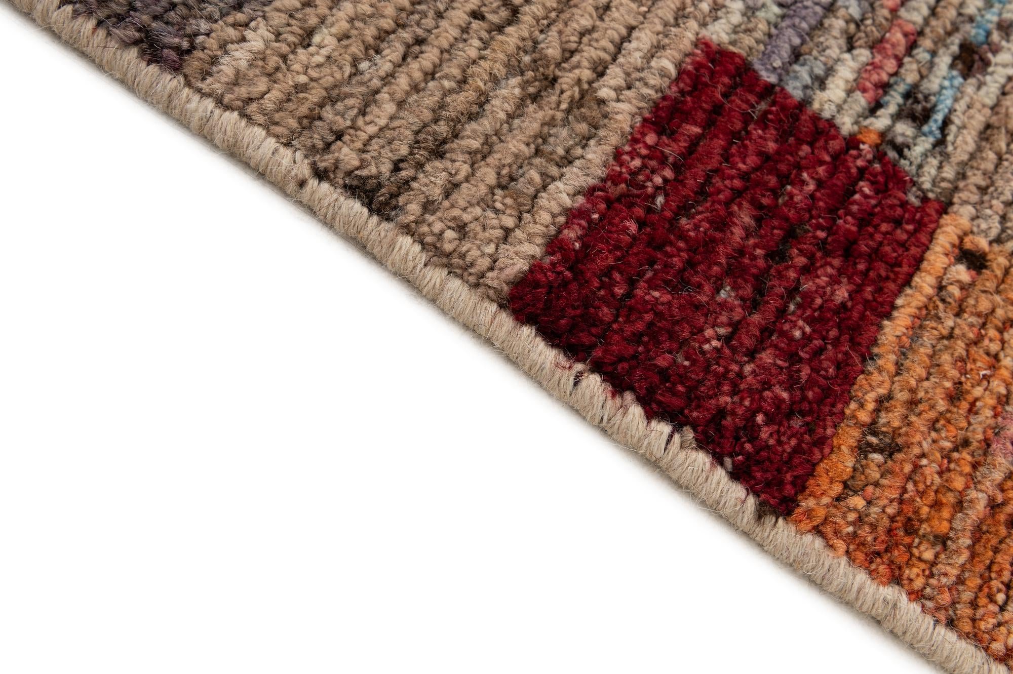 8' 2 x 9' 11 Hand Knotted Moroccan Wool Rug