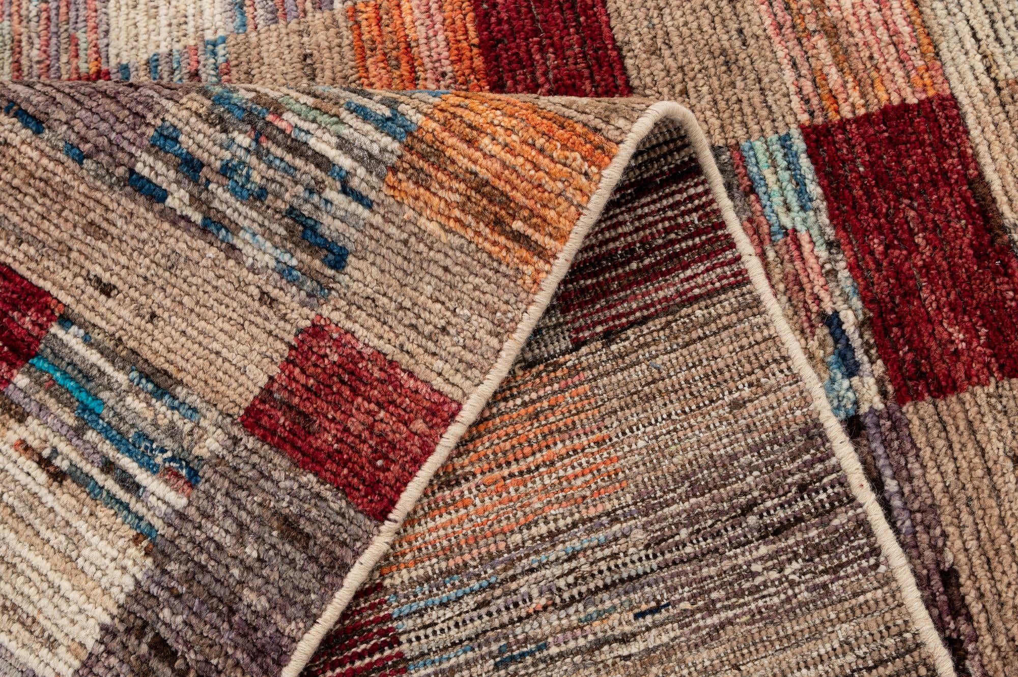 8' 2 x 9' 11 Hand Knotted Moroccan Wool Rug