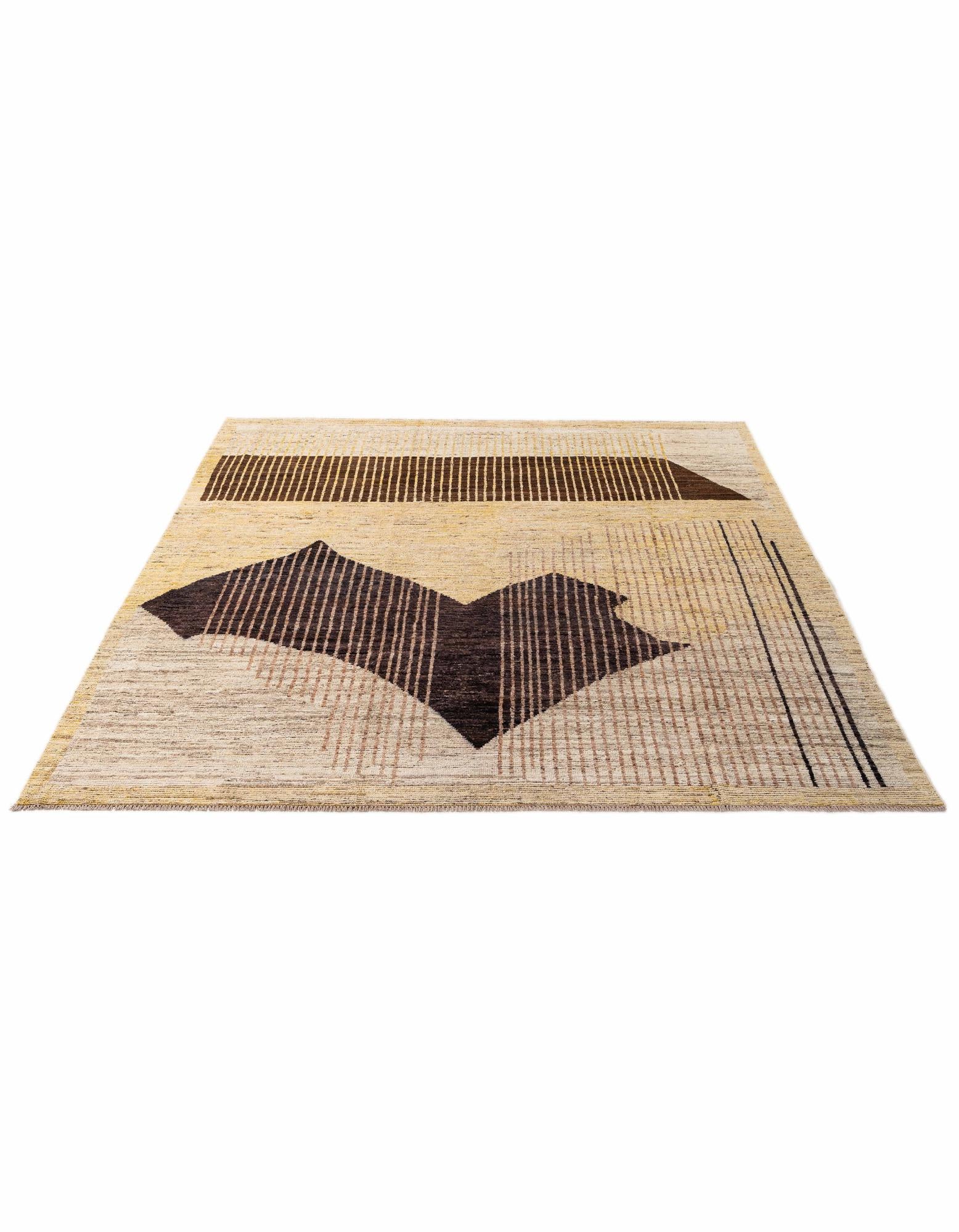 8' 1 x 9' 7 Hand Knotted Moroccan Wool Rug