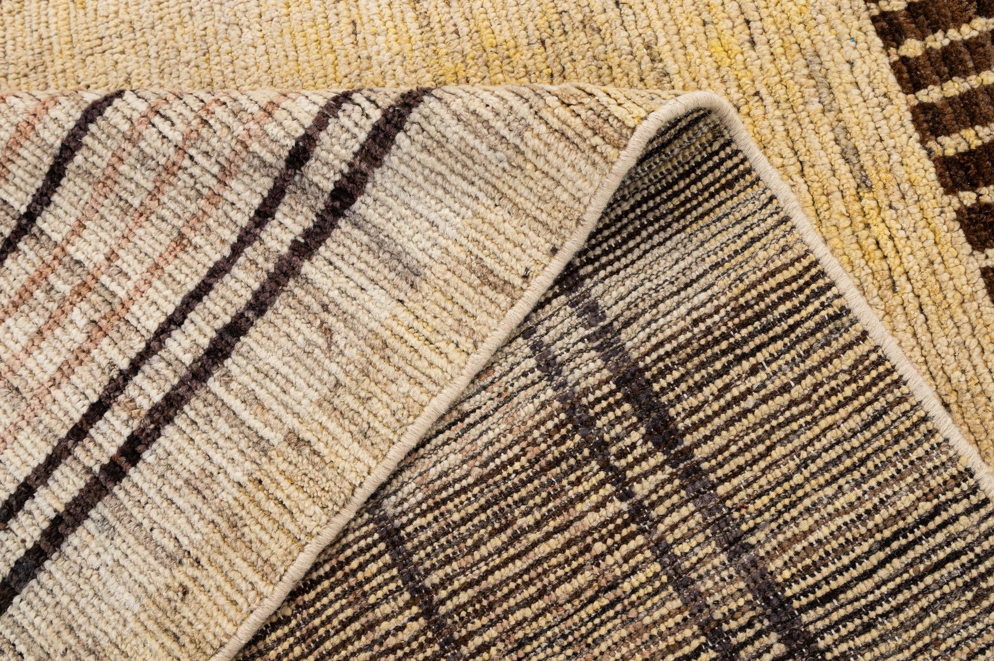 8' 1 x 9' 7 Hand Knotted Moroccan Wool Rug
