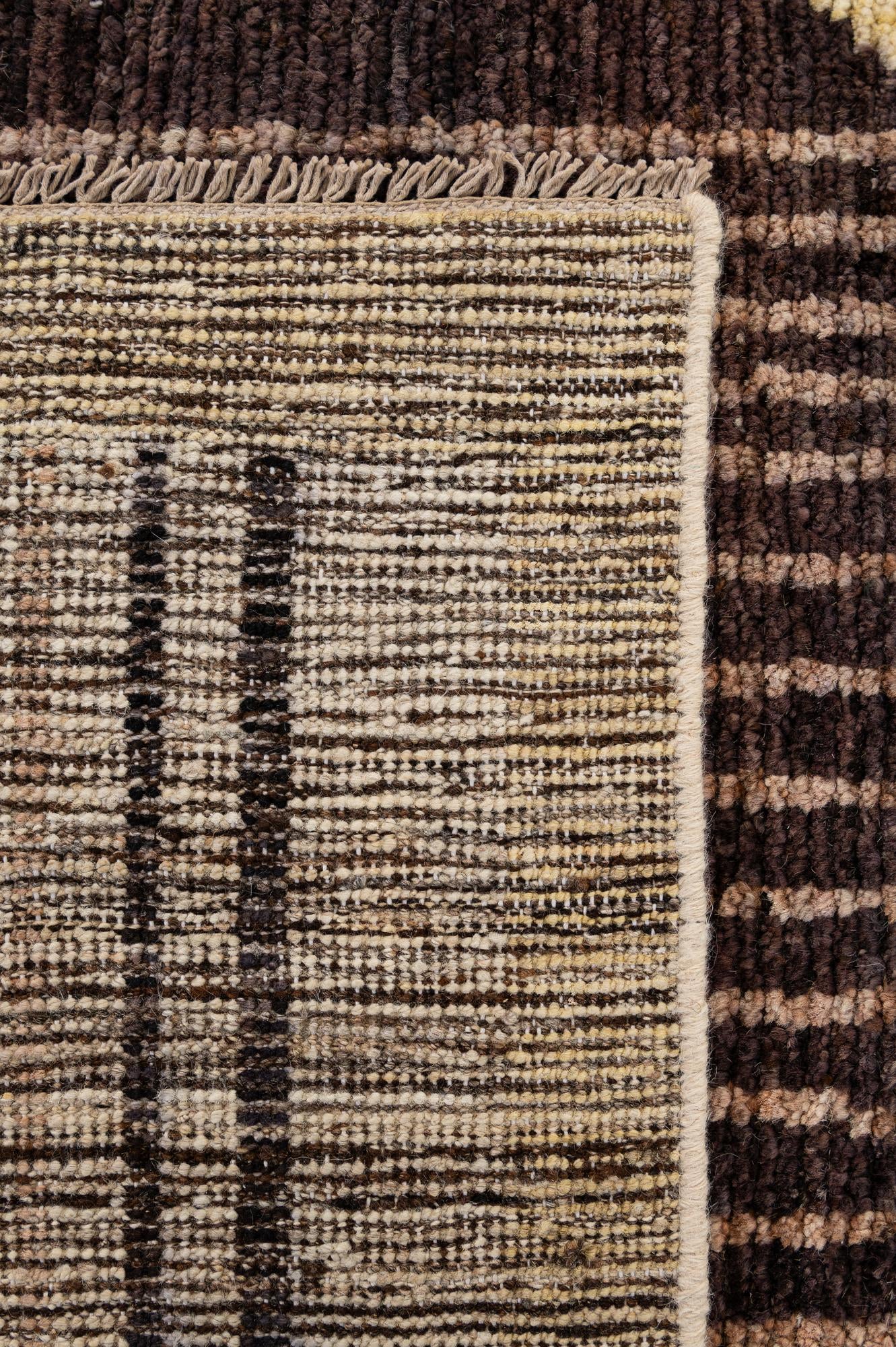 8' 1 x 9' 7 Hand Knotted Moroccan Wool Rug