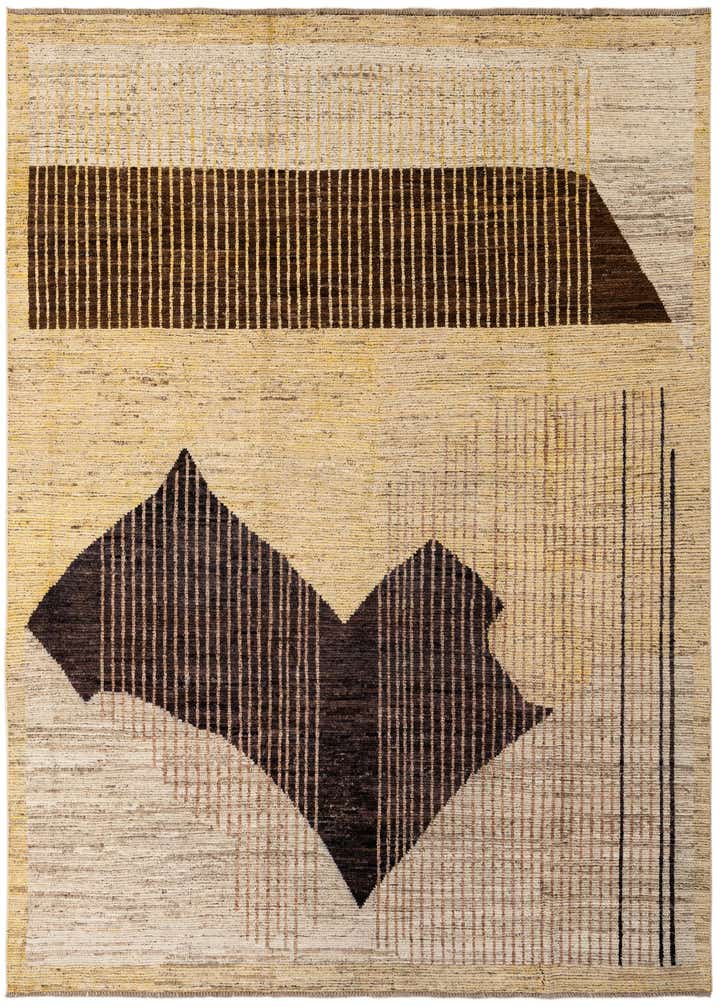 8' 1 x 9' 7 Hand Knotted Moroccan Wool Rug