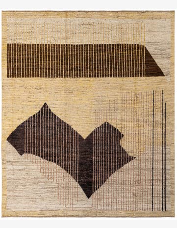 8' 1 x 9' 7 Hand Knotted Moroccan Wool Rug