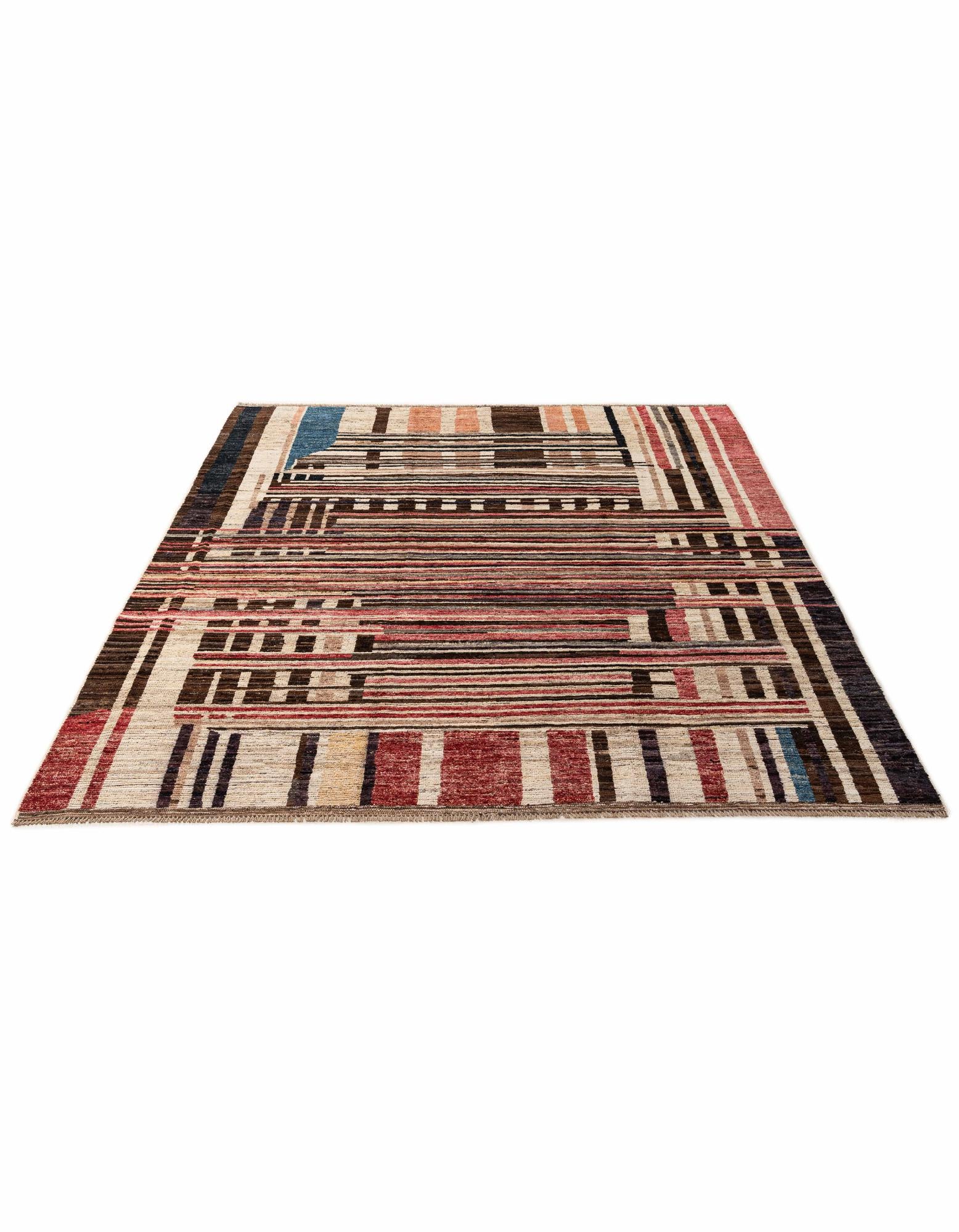 8' 1 x 9' 11 Hand Knotted Moroccan Wool Rug