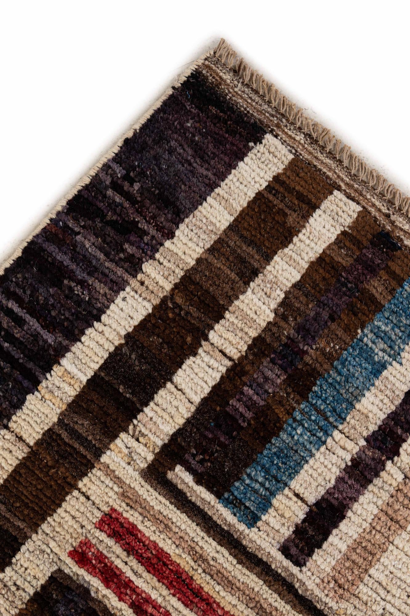 8' 1 x 9' 11 Hand Knotted Moroccan Wool Rug
