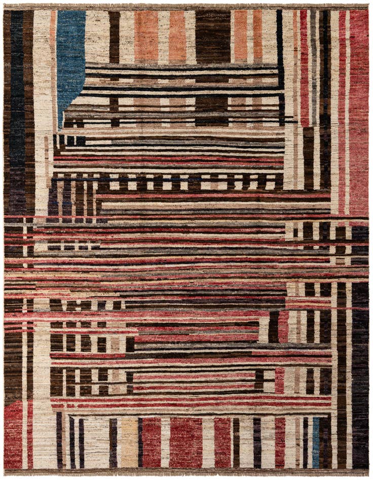 Detail image of 8' 1 x 9' 11 Hand Knotted Moroccan Wool Rug