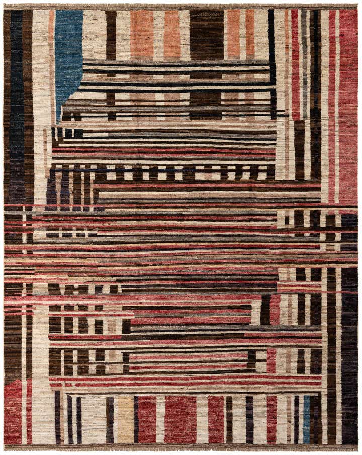 8' 1 x 9' 11 Hand Knotted Moroccan Wool Rug