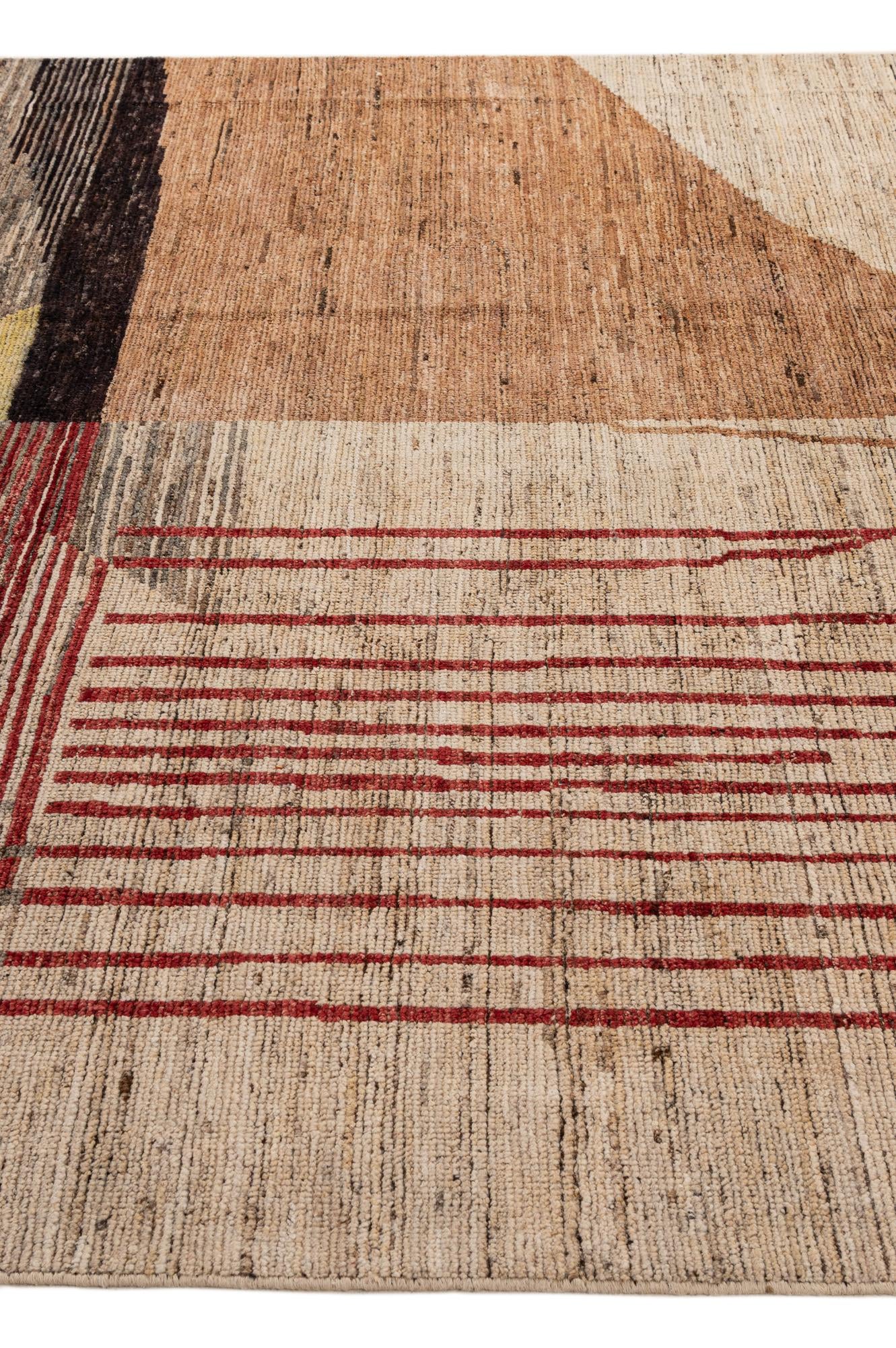 8' 5 x 9' 6 Hand Knotted Moroccan Wool Rug