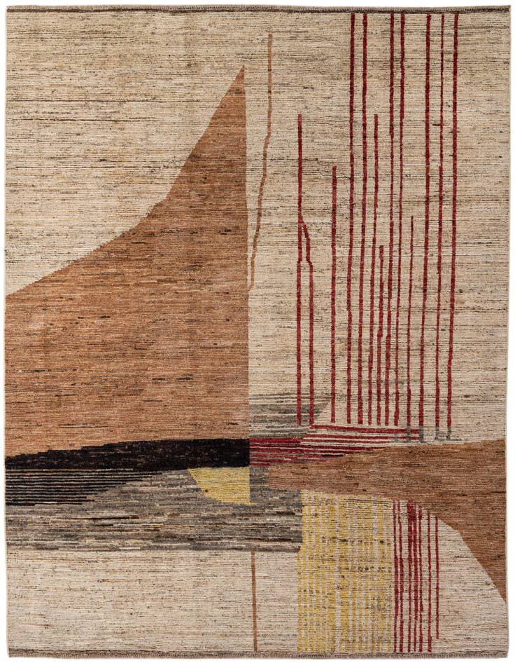 Detail image of 8' 5 x 9' 6 Hand Knotted Moroccan Wool Rug