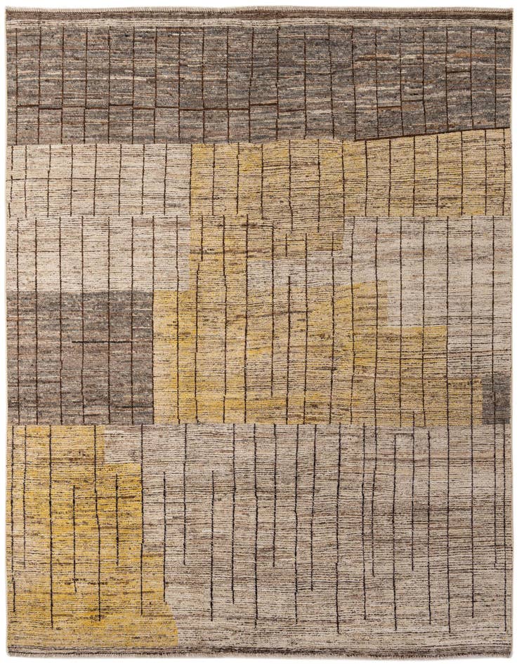 Detail image of 8' 4 x 9' 5 Hand Knotted Moroccan Wool Rug