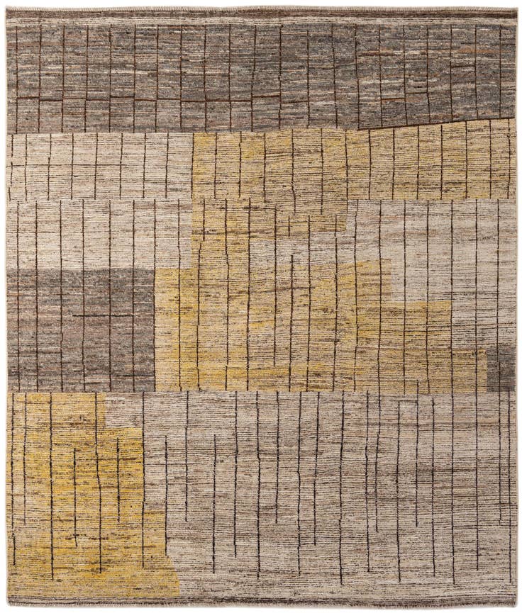 Detail image of 8' 4 x 9' 5 Hand Knotted Moroccan Wool Rug