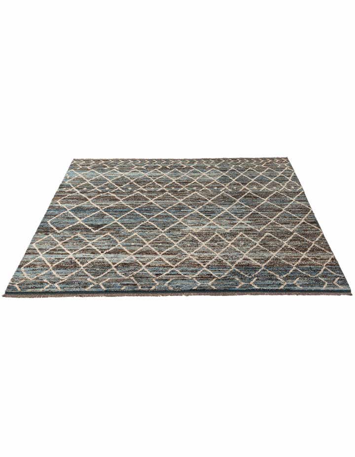 8' 1 x 9' 5 Hand Knotted Moroccan Wool Rug