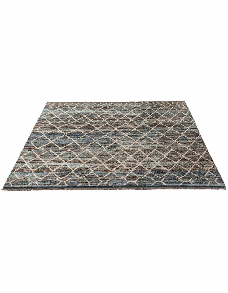 Detail image of 8' 1 x 9' 5 Hand Knotted Moroccan Wool Rug