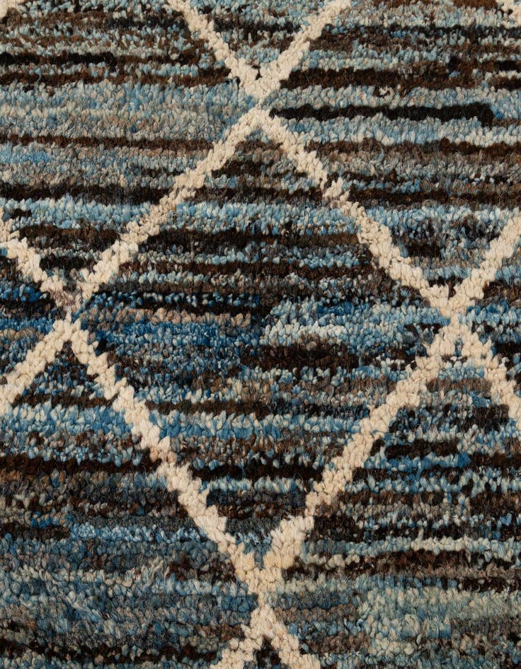 Detail image of 8' 1 x 9' 5  Hand Knotted Moroccan Wool Rug