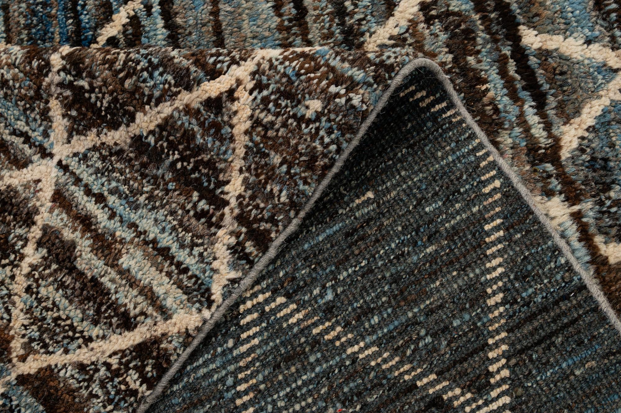 8' 1 x 9' 5 Hand Knotted Moroccan Wool Rug