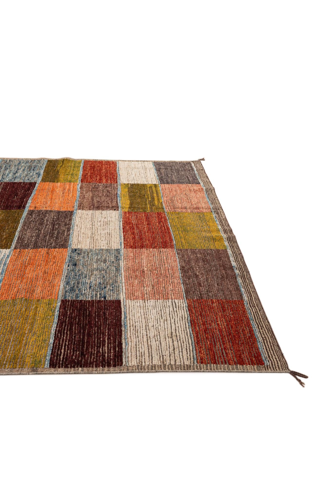 8' 2 x 10' 3 Hand Knotted Moroccan Wool Rug