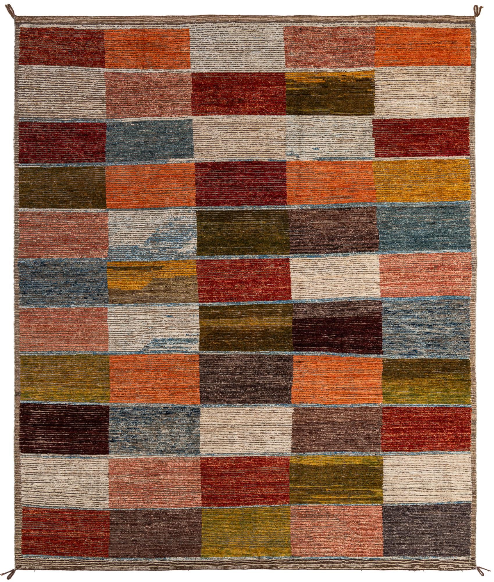 8' 2 x 10' 3 Hand Knotted Moroccan Wool Rug