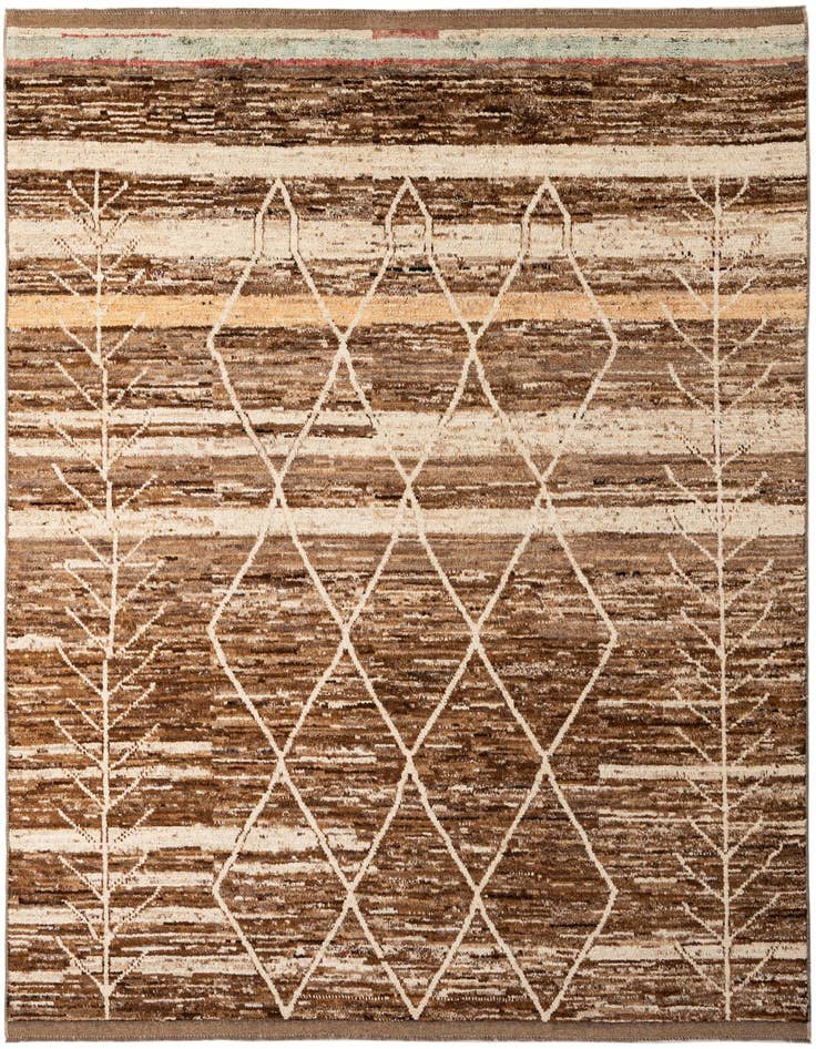 Detail image of 8' 4 x 11' 3 Hand Knotted Moroccan Wool Rug