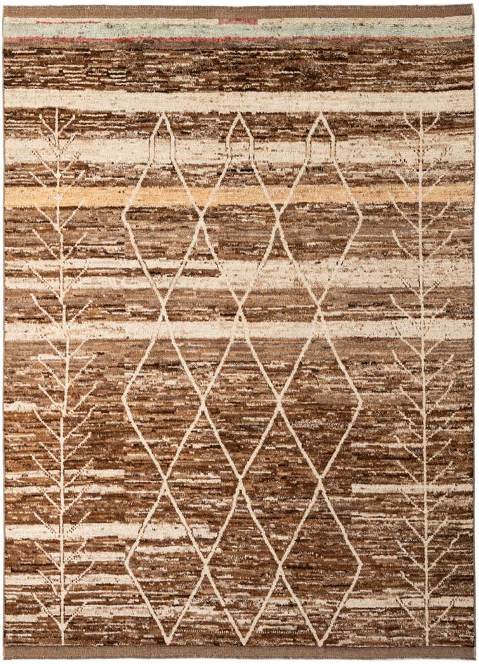 Detail image of 8' 4 x 11' 3 Hand Knotted Moroccan Wool Rug