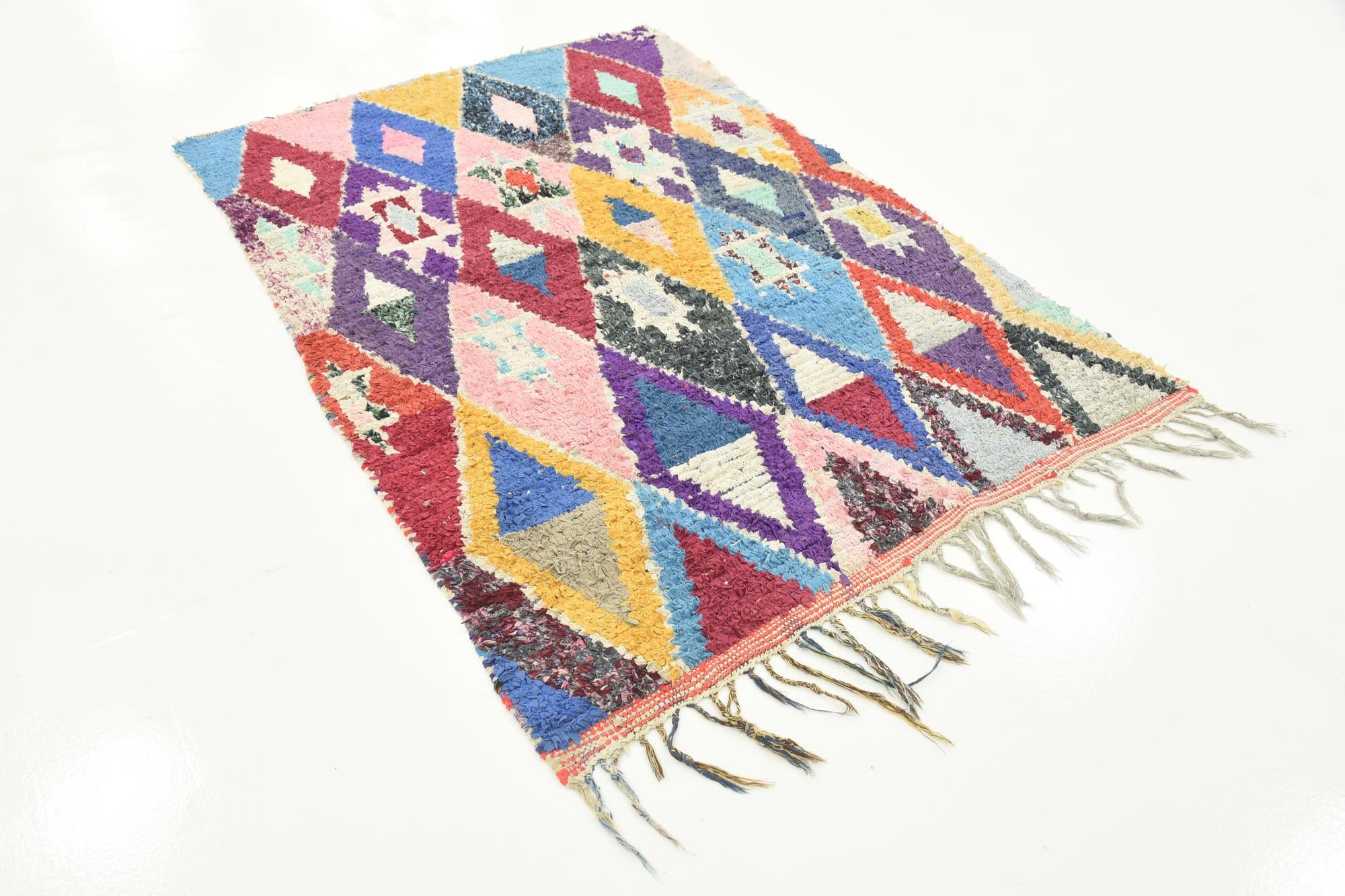 3' 3 x 6' 3 Hand Knotted Moroccan Wool Rug