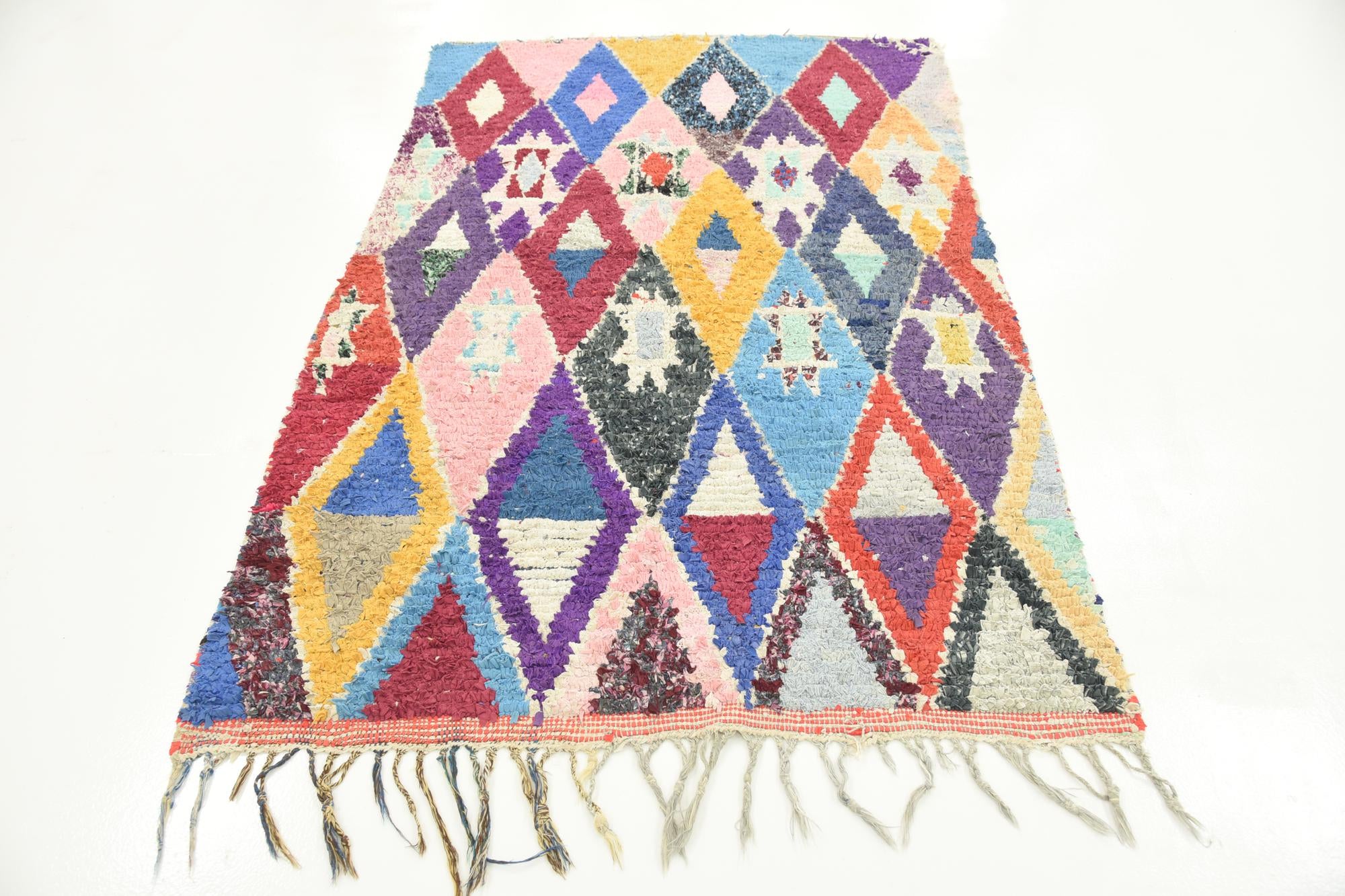 3' 3 x 6' 3 Hand Knotted Moroccan Wool Rug