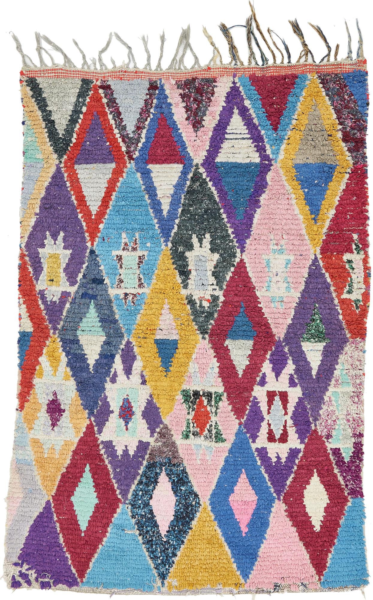 3' 3 x 6' 3 Hand Knotted Moroccan Wool Rug