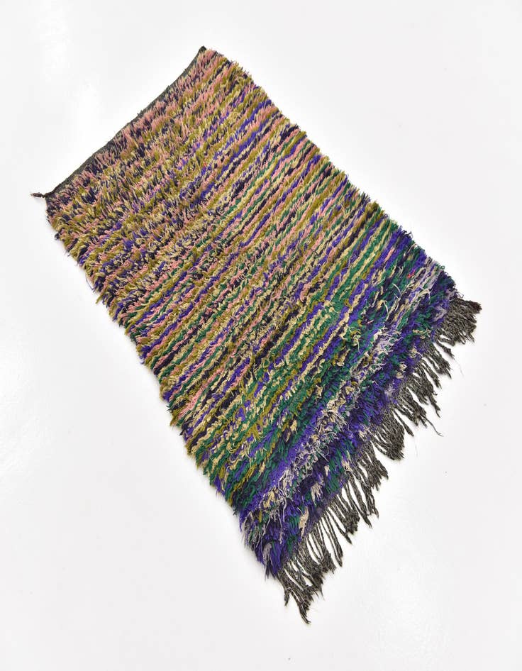 Detail image of 3' 2 x 4' 5  Hand Knotted Moroccan Wool Rug