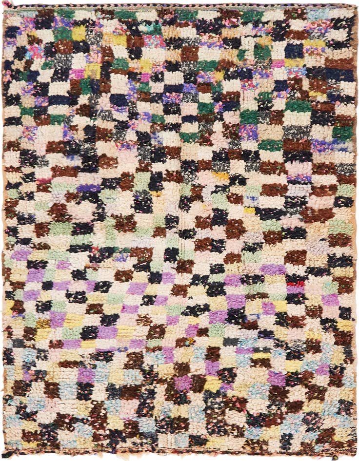 Detail image of 4' 9 x 6' 2 Hand Knotted Moroccan Rug