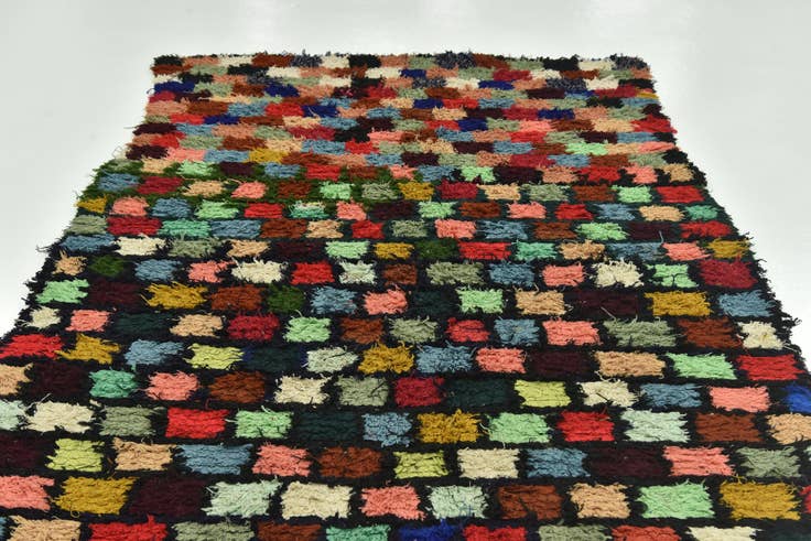 Detail image of 5' 7 x 9' 3 Hand Knotted Moroccan Wool Rug