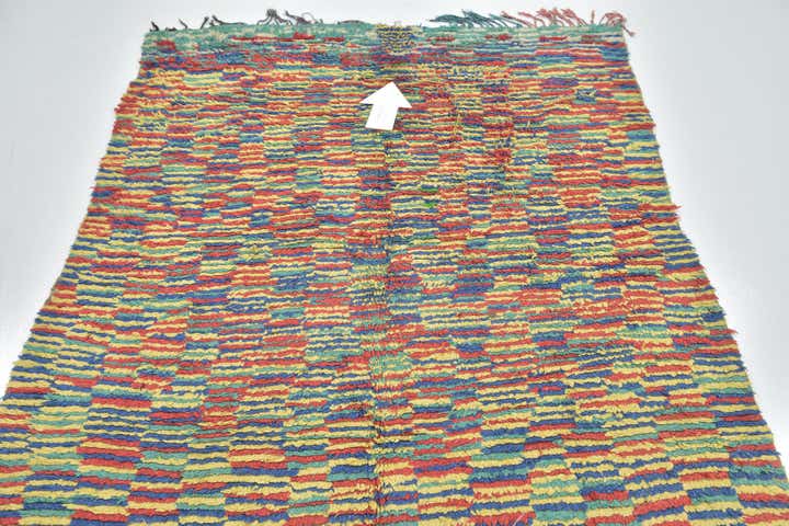 5' x 9' Hand Knotted Moroccan Wool Rug