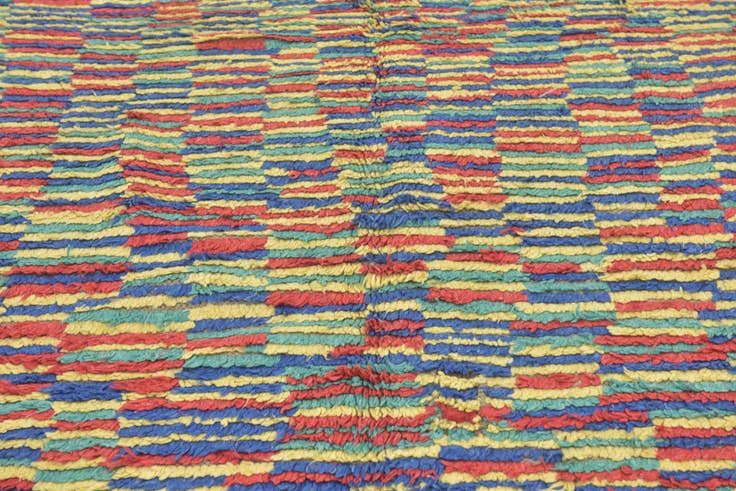 Detail image of 5' x 9' Hand Knotted Moroccan Wool Rug