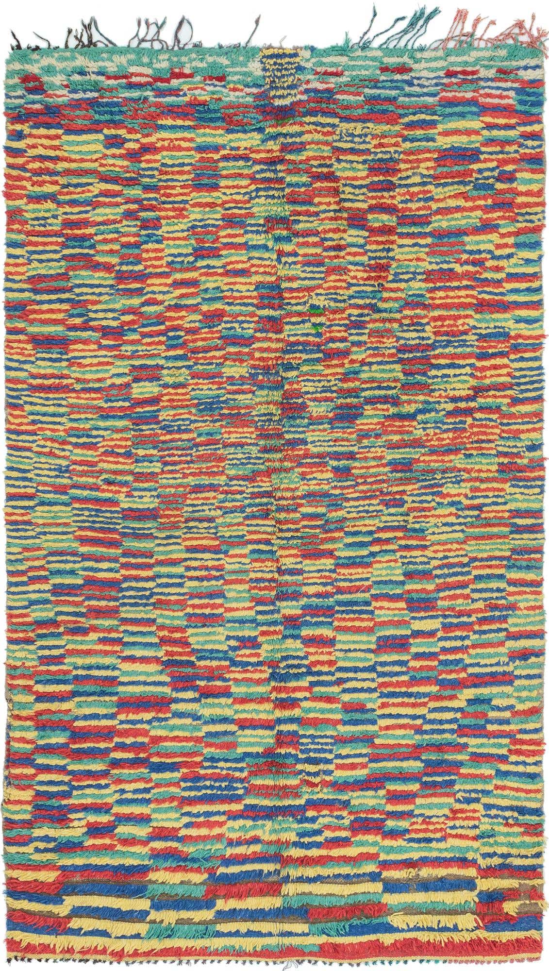 5' x 9' Hand Knotted Moroccan Wool Rug