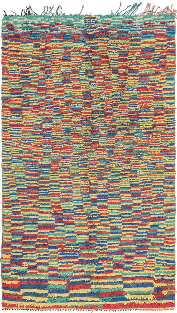 5' x 9' Hand Knotted Moroccan Wool Rug