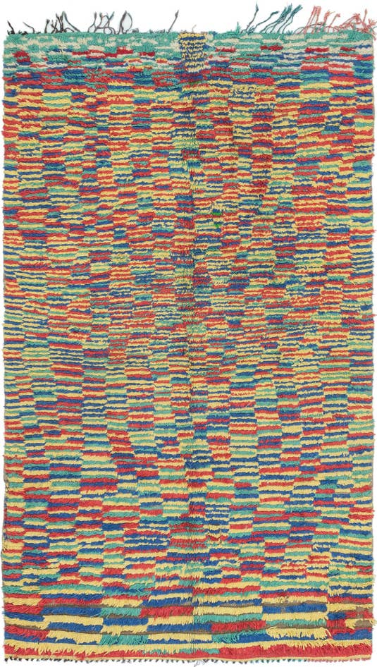 Detail image of 5' x 9' Hand Knotted Moroccan Wool Rug