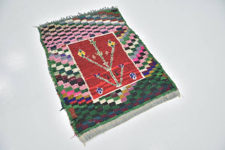 Detail image of 3' 7 x 5' 4 Hand Knotted Moroccan Rug