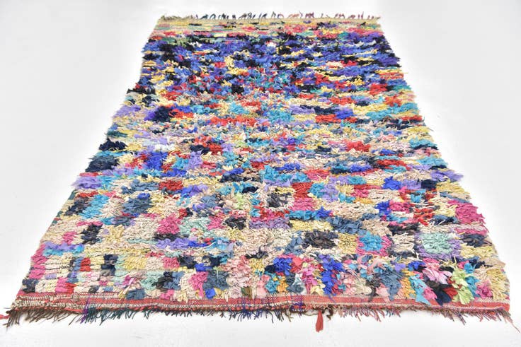 Detail image of 4' 10 x 8' Hand Knotted Moroccan Wool Rug