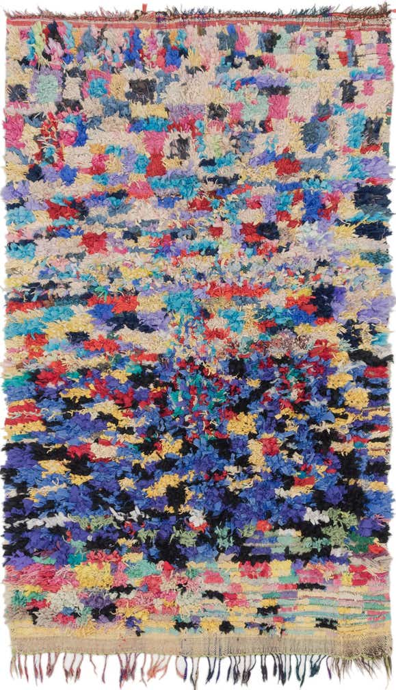 4' 10 x 8' Hand Knotted Moroccan Wool Rug
