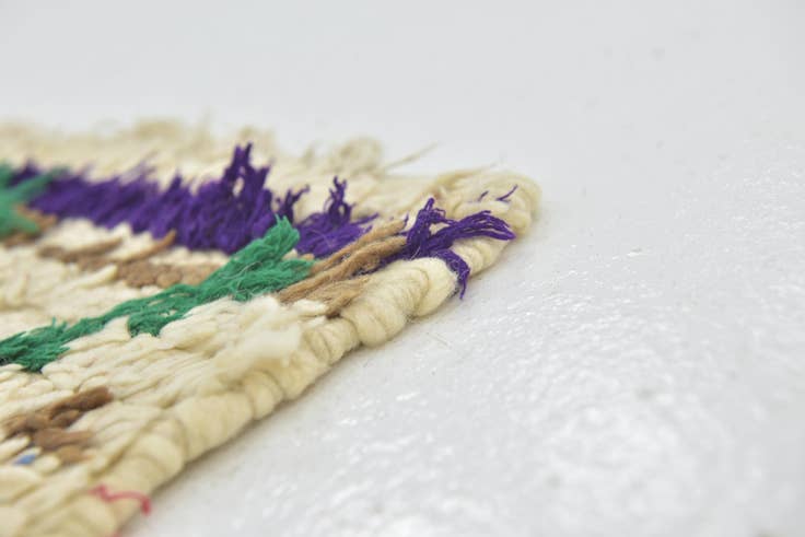 Detail image of 2' 7 x 5' 5 Hand Knotted Moroccan Wool Rug