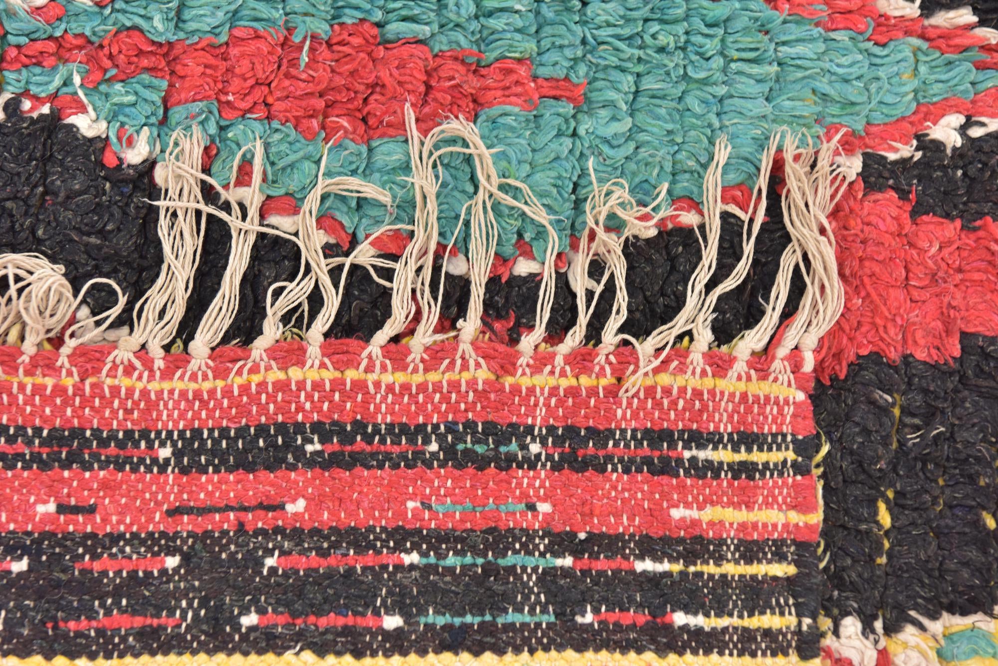 4' 5 x 6' 4 Hand Knotted Moroccan Wool Rug