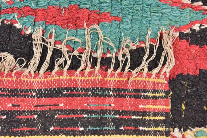 4' 5 x 6' 4 Hand Knotted Moroccan Wool Rug