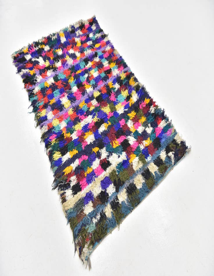 Detail image of 3' 6 x 5' 4 Hand Knotted Moroccan Wool Rug