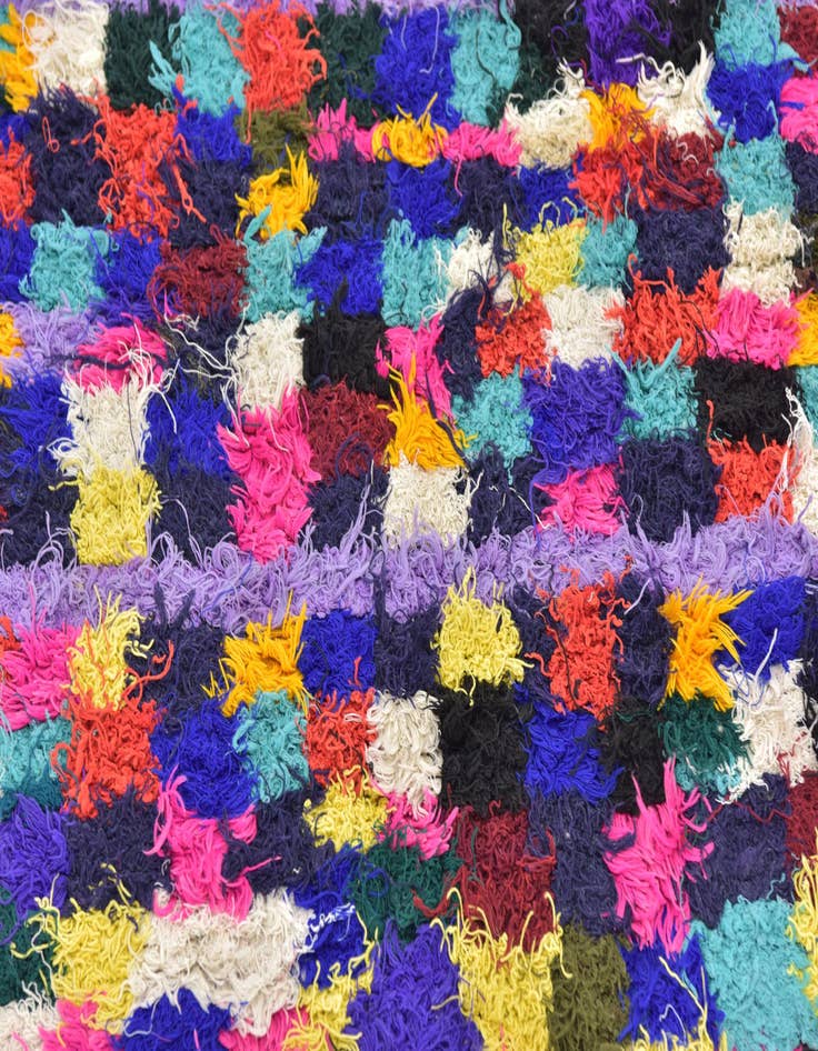 Detail image of 3' 6 x 5' 4 Hand Knotted Moroccan Wool Rug