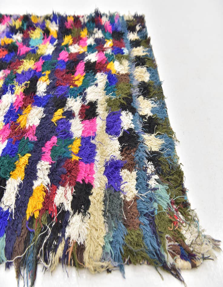 Detail image of 3' 6 x 5' 4 Hand Knotted Moroccan Wool Rug