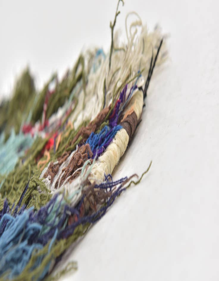 Detail image of 3' 6 x 5' 4 Hand Knotted Moroccan Wool Rug