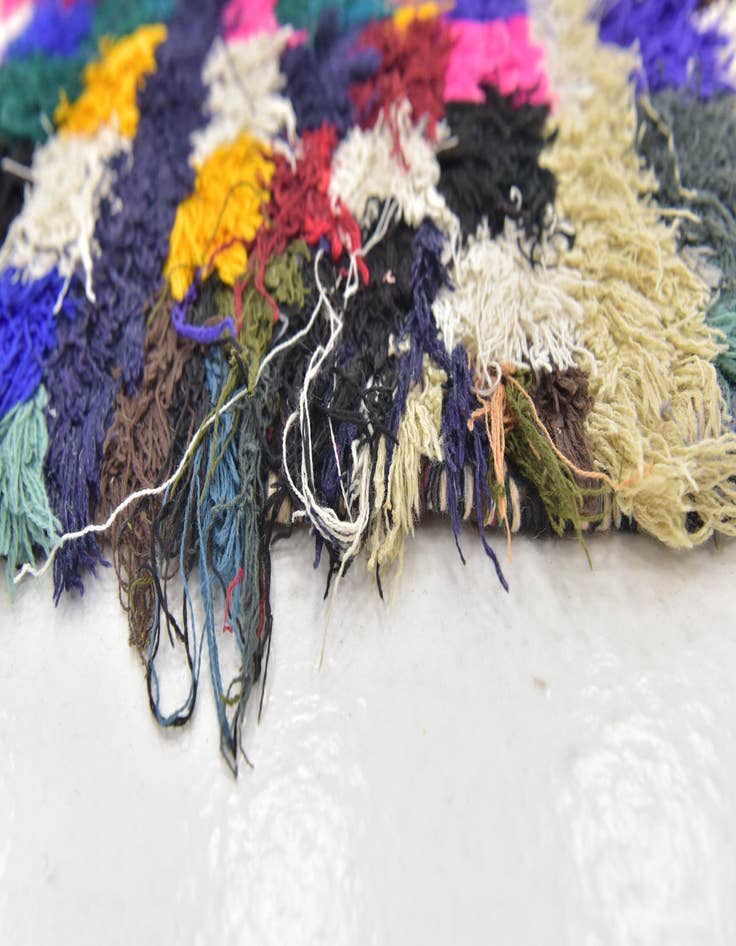 Detail image of 3' 6 x 5' 4 Hand Knotted Moroccan Wool Rug