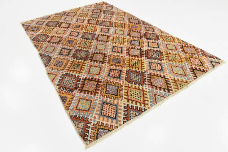 Detail image of 6' 6 x 10' Hand Knotted Moroccan Wool Rug