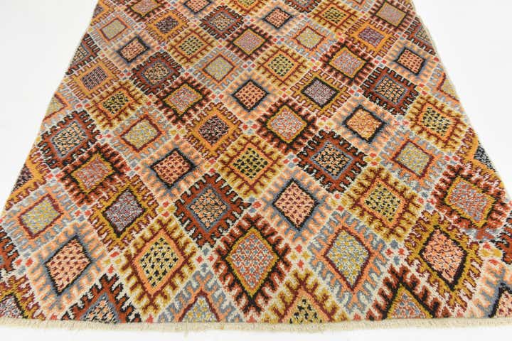 6' 6 x 10' Hand Knotted Moroccan Wool Rug