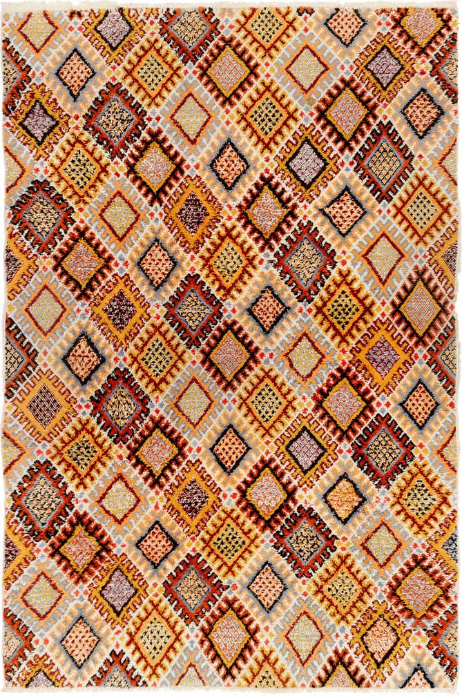 6' 6 x 10' Hand Knotted Moroccan Wool Rug