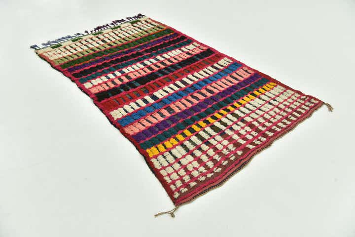 4' 1 x 6' 10 Hand Knotted Moroccan Wool Rug