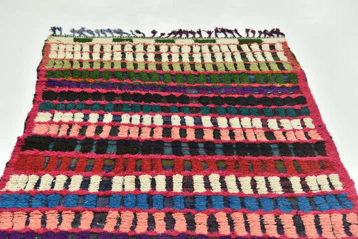 4' 1 x 6' 10 Hand Knotted Moroccan Wool Rug